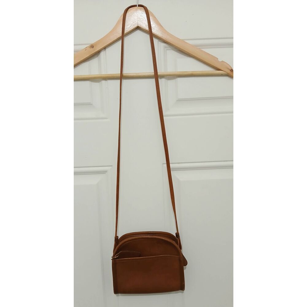 Vintage coach Womens Mini classic camel Brown Leather Shoulder Handbag - Picture 4 of 7